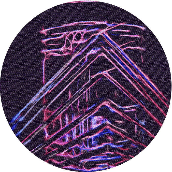 Square Patterned Deep Purple Rug, pat12pur