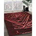 Machine Washable Transitional Brown Red Rug in a Family Room, wshpat12rd