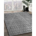 Patterned Cloud Gray Rug in Family Room, pat120gry