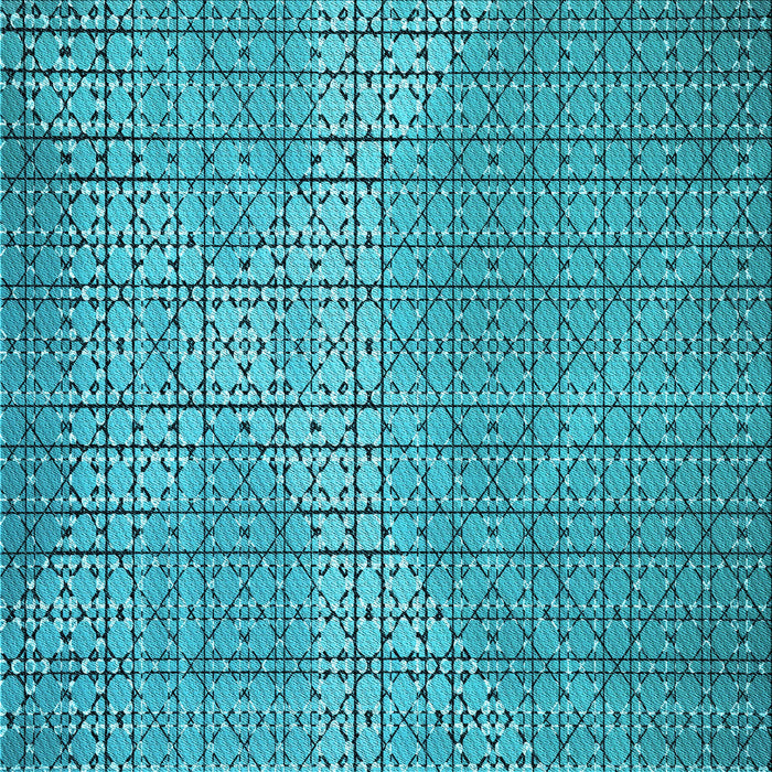 Round Machine Washable Transitional Dark Cyan Green Rug, wshpat120lblu