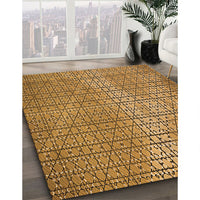 Patterned Saddle Brown Rug, pat120org