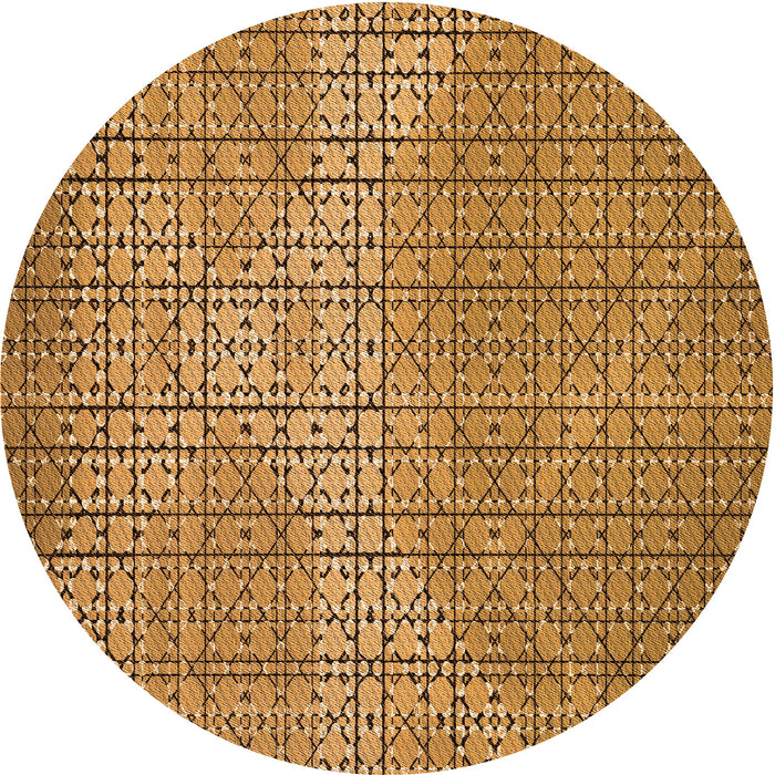 Square Machine Washable Transitional Saddle Brown Rug in a Living Room, wshpat120org