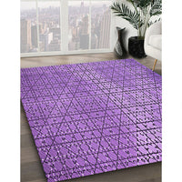 Patterned Violet Purple Rug, pat120pur