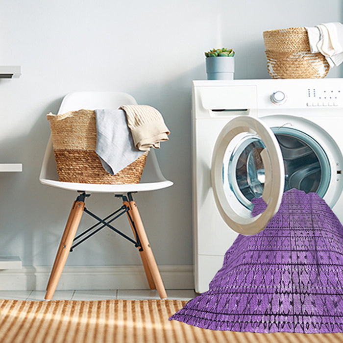 Machine Washable Transitional Violet Purple Rug in a Washing Machine, wshpat120pur