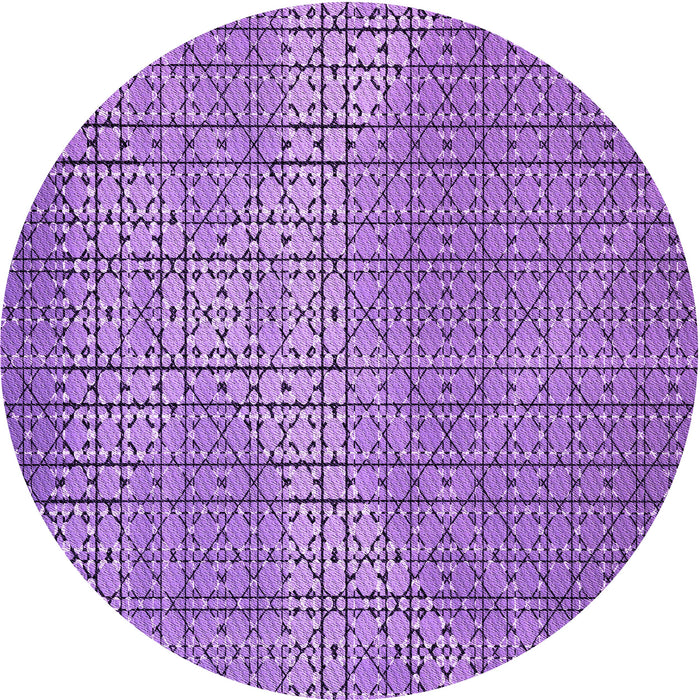 Square Patterned Violet Purple Rug, pat120pur