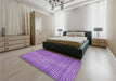 Patterned Violet Purple Rug in a Bedroom, pat120pur