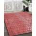 Machine Washable Transitional Red Rug in a Family Room, wshpat120rd