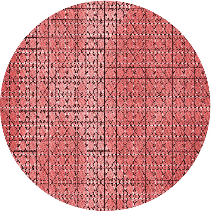 Square Patterned Red Rug, pat120rd