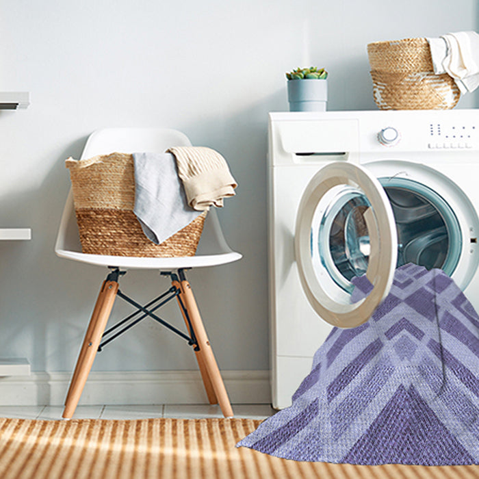 Machine Washable Transitional Light Purple Rug in a Washing Machine, wshpat1200blu