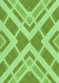 Machine Washable Transitional Dark Lime Green Rug, wshpat1200grn