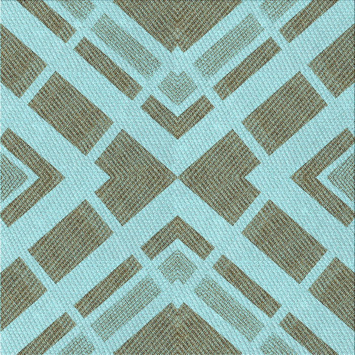 Round Machine Washable Transitional Blue Rug, wshpat1200lblu