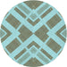 Square Patterned Blue Rug, pat1200lblu