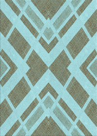 Machine Washable Transitional Blue Rug, wshpat1200lblu