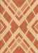 Patterned Orange Red Orange Rug, pat1200org