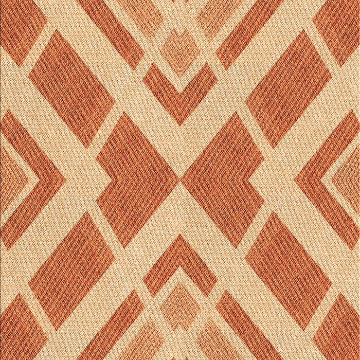 Patterned Orange Red Orange Rug, pat1200org