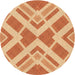 Square Patterned Orange Red Orange Rug, pat1200org