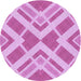 Square Machine Washable Transitional Neon Pink Rug in a Living Room, wshpat1200pur