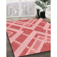 Patterned Pastel Pink Rug, pat1200rd