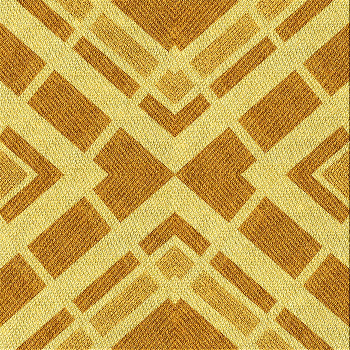 Round Patterned Orange Rug, pat1200yw