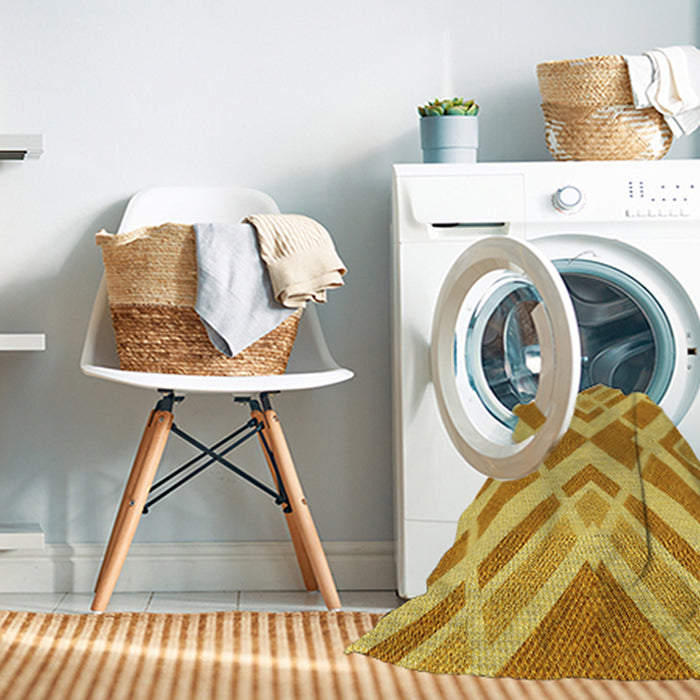 Machine Washable Transitional Orange Rug in a Washing Machine, wshpat1200yw