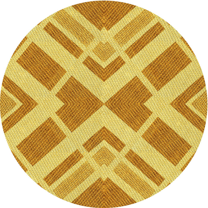 Square Patterned Orange Rug, pat1200yw