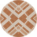 Sideview of Patterned Deep Peach Orange Novelty Rug, pat1200