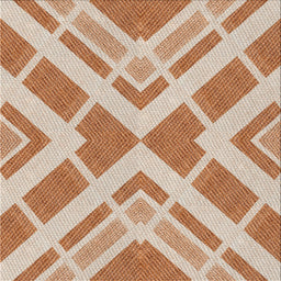 Sideview of Machine Washable Transitional Deep Peach Orange Rug, wshpat1200