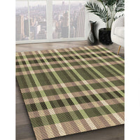 Patterned Brass Green Rug, pat1201brn