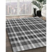 Machine Washable Transitional Dark Gray Rug in a Family Room, wshpat1201gry