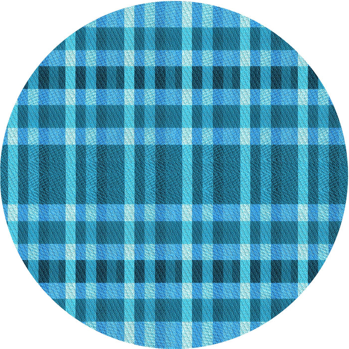 Square Patterned Bright Turquoise Blue Rug, pat1201lblu