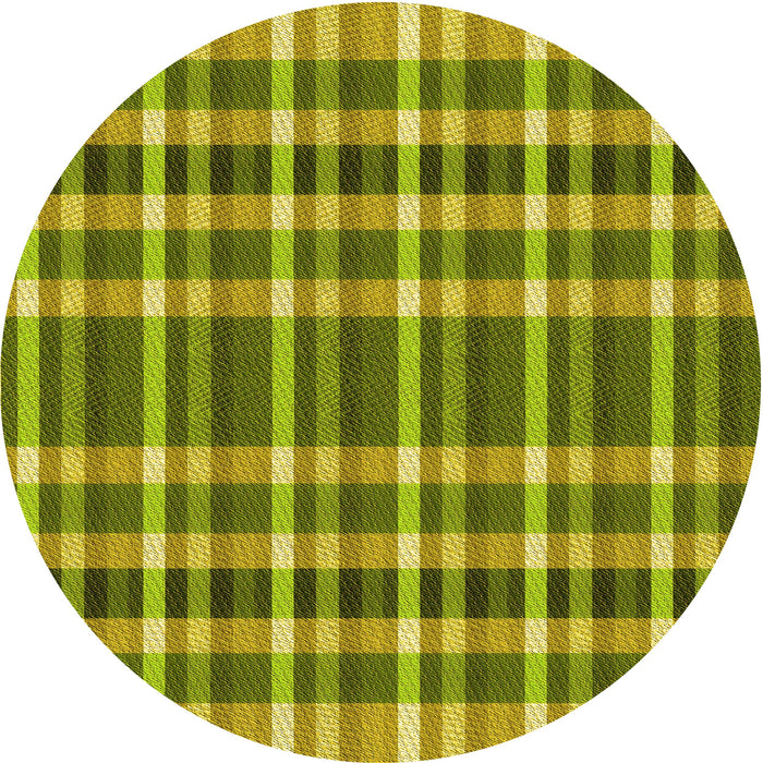 Square Patterned Olive Green Rug, pat1201yw