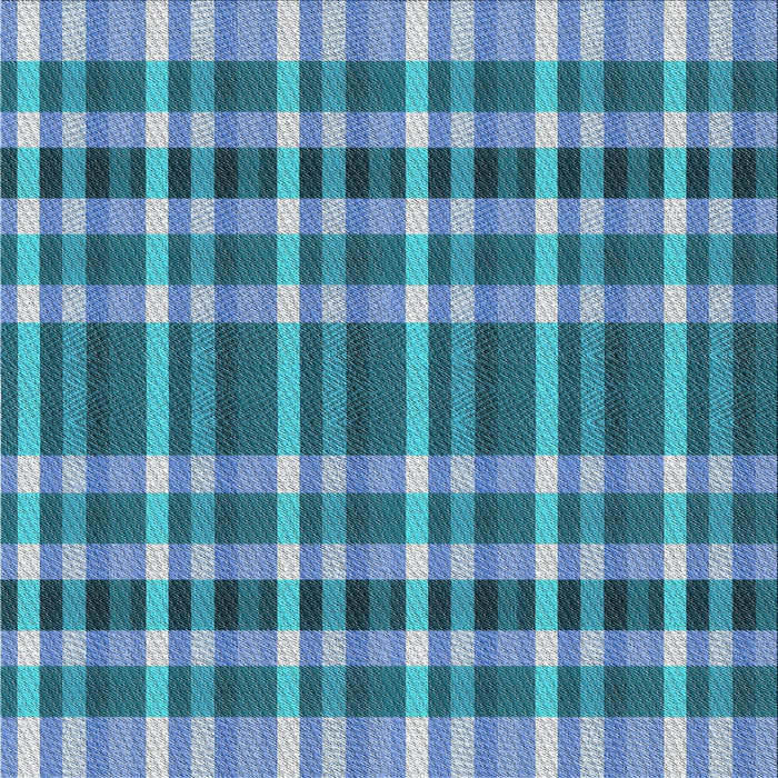 Square Patterned Blue Novelty Rug, pat1201