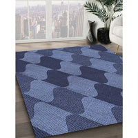 Patterned Blue Rug, pat1202blu