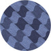 Square Patterned Blue Rug, pat1202blu