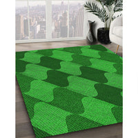 Patterned Green Rug, pat1202grn