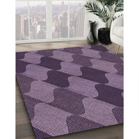 Patterned Plum Purple Rug, pat1202pur