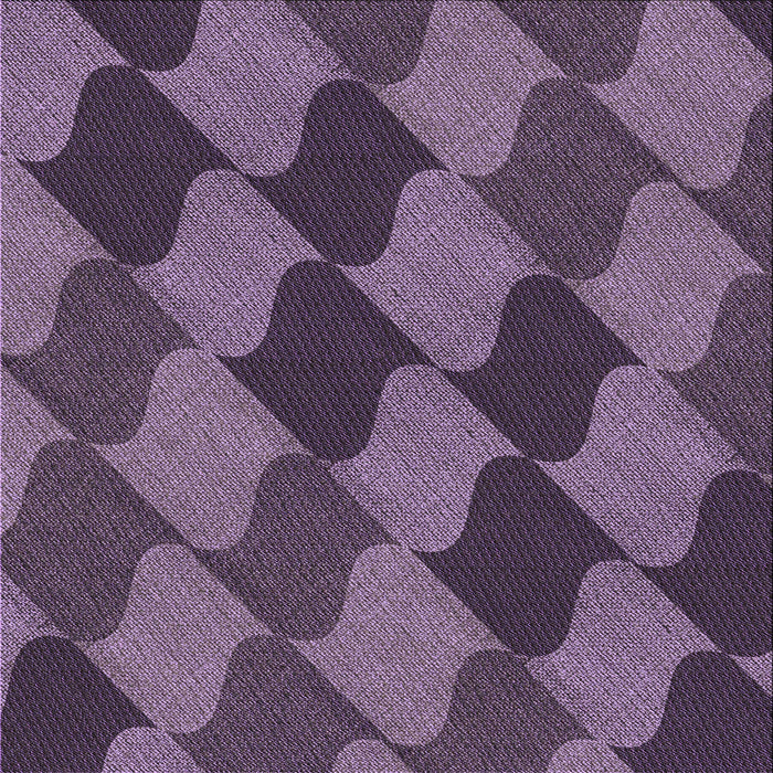 Round Patterned Plum Purple Rug, pat1202pur