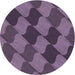 Square Patterned Plum Purple Rug, pat1202pur