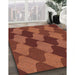 Machine Washable Transitional Bright Orange Rug in a Family Room, wshpat1202rd