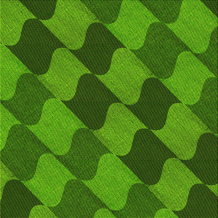 Round Machine Washable Transitional Deep Emerald Green Rug, wshpat1202yw