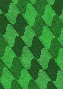 Patterned Neon Green Novelty Rug, pat1202