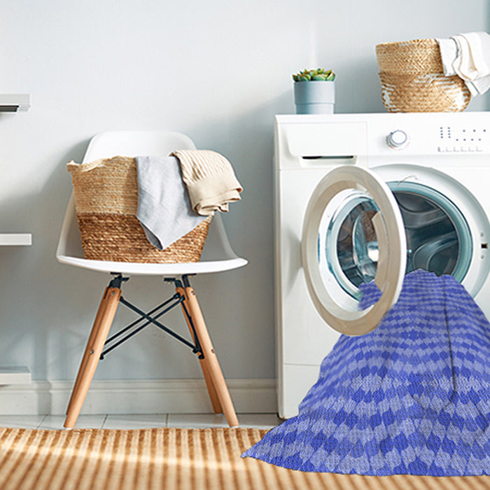 Machine Washable Transitional Blue Rug in a Washing Machine, wshpat1203blu