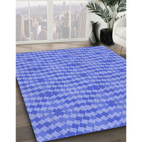 Patterned Blue Rug, pat1203blu