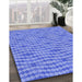 Machine Washable Transitional Blue Rug in a Family Room, wshpat1203blu