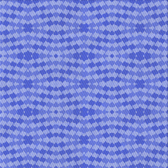 Round Patterned Blue Rug, pat1203blu