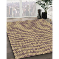 Patterned Brown Sand Brown Rug, pat1203brn