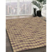 Patterned Brown Sand Brown Rug in Family Room, pat1203brn