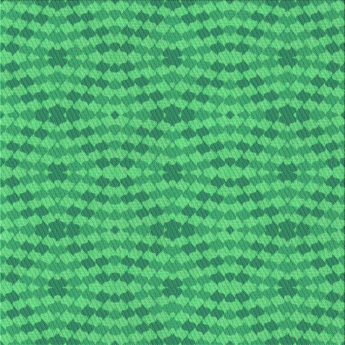 Round Patterned Spring Green Rug, pat1203grn