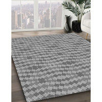 Patterned Smokey Gray Rug, pat1203gry