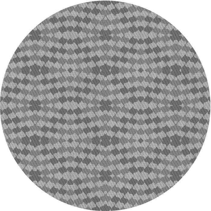 Square Patterned Smokey Gray Rug, pat1203gry